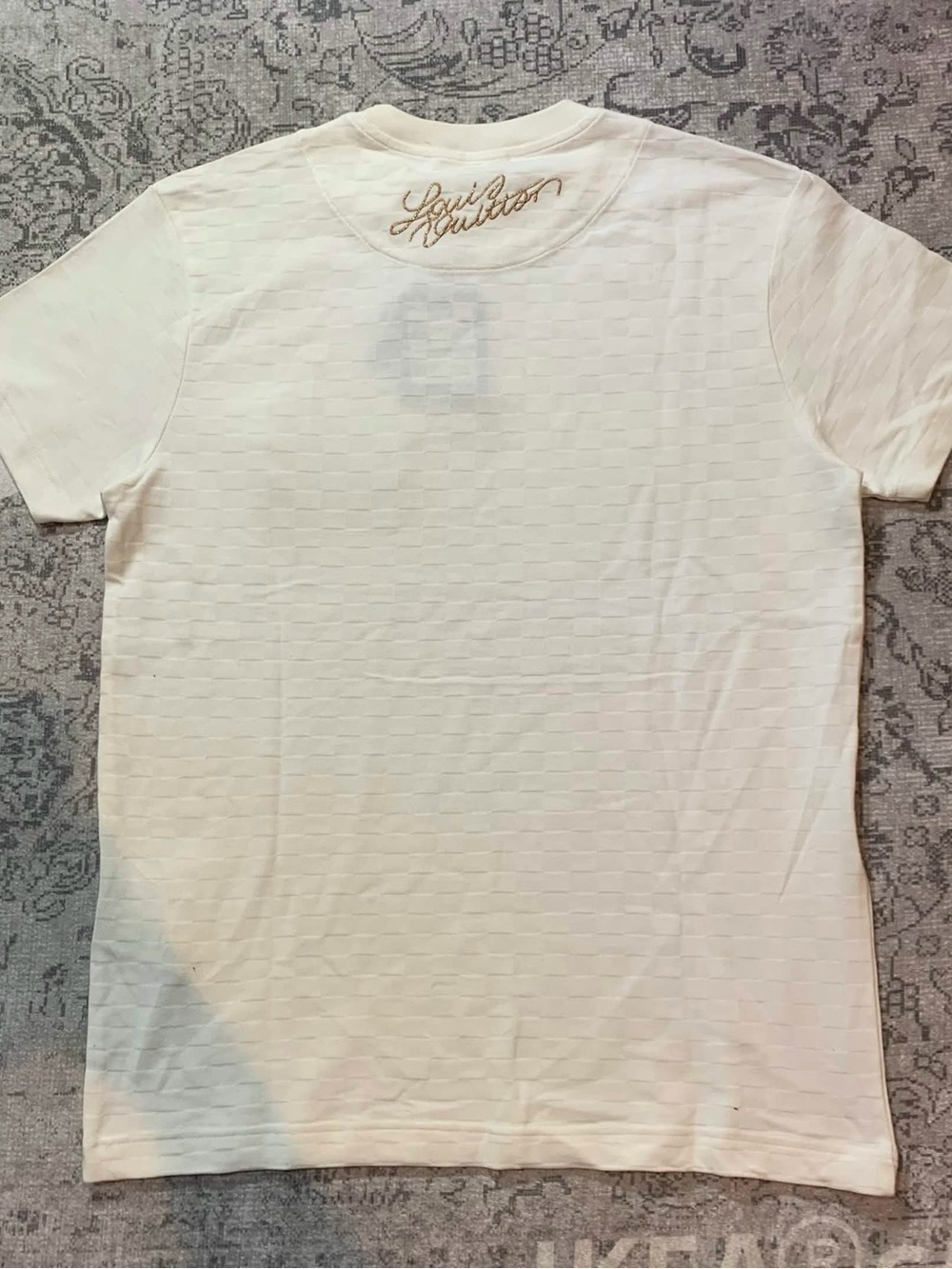 Louis Vuitton Textured White T-Shirt Men’s MEDIUM - Picture 2 of 4